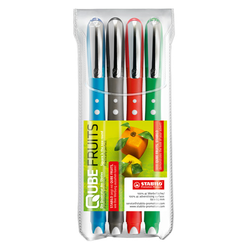 STABILO Colorful Worker - Confezione Da 3 Penne A Sfera Rosse - Tratto 0,5 Mm - Inchiostro Liquido