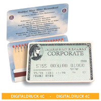 Streichholzbriefchen Scheckkarte mit Digitaldruck