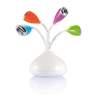 Flower 4-Port USB Hub mit LED