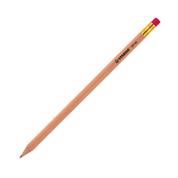 STABILO Grafitstift 6-kant natur mit Radiergummi