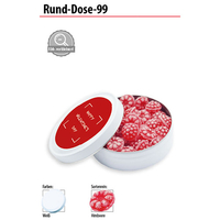 Rund-Dose-99 Himbeer Bonbons