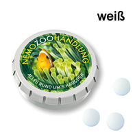 SUPER-MINI-Drück-mich-Dose mit mentos Classic Mint