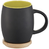 Hearth 400 ml Keramiktasse mit Holz Untersetzer