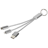 Metal 3-in-1 Ladekabel mit Schlüsselanhänger