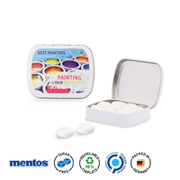 Klappdose Scharnierdeckeldose mit Mentos Kaudragee Mint