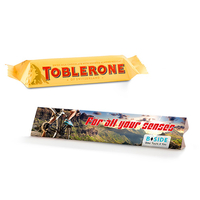 Toblerone Riegel im Werbeschuber